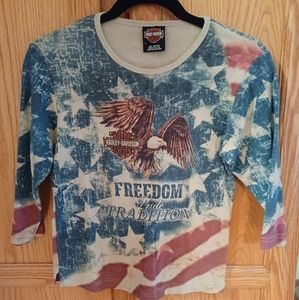 Womans patriot shirt from Harley Davidson,